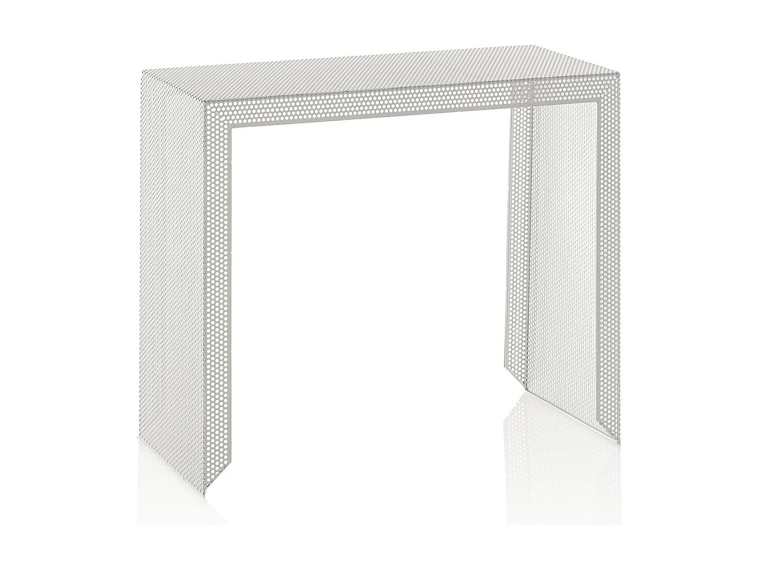 Console métal blanc mat Sayo L 85cm