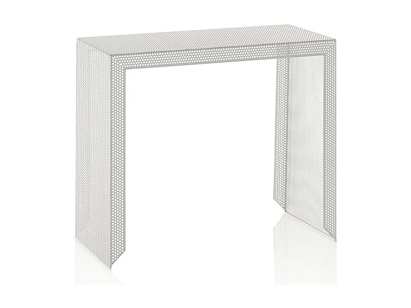 Console métal blanc mat Sayo L 85cm