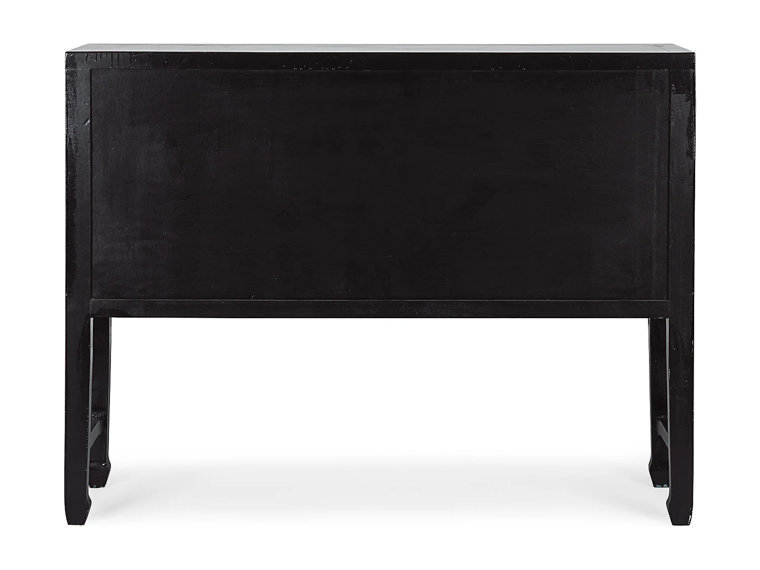 Console in zwart iepenhout 2 deuren 5 laden Juan 137 cm