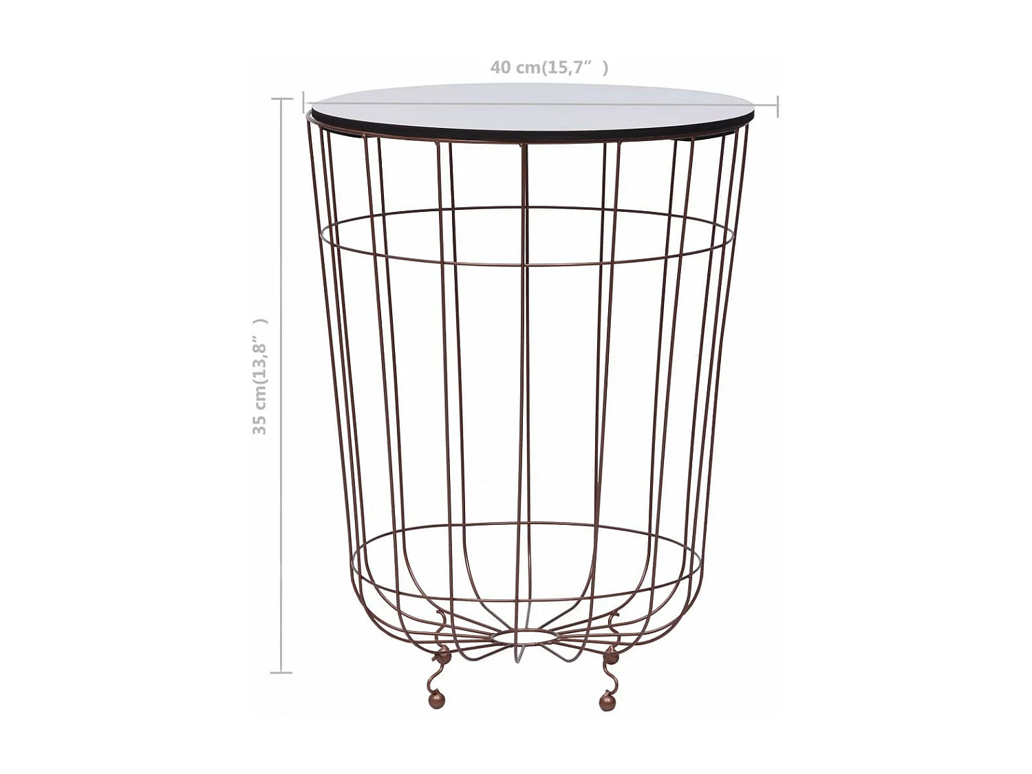 Table basse Doré Ø 40cm