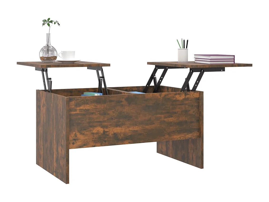 Table basse Chêne fumé 80x50x42,5 Bois d'ingénierie