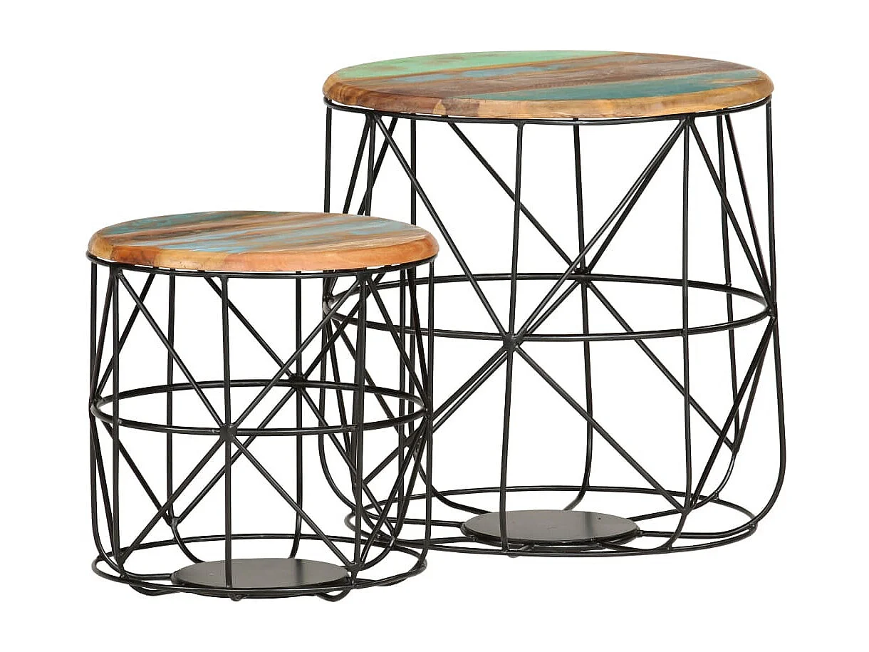 Tables basses 2 pcs Bois de récupération massif