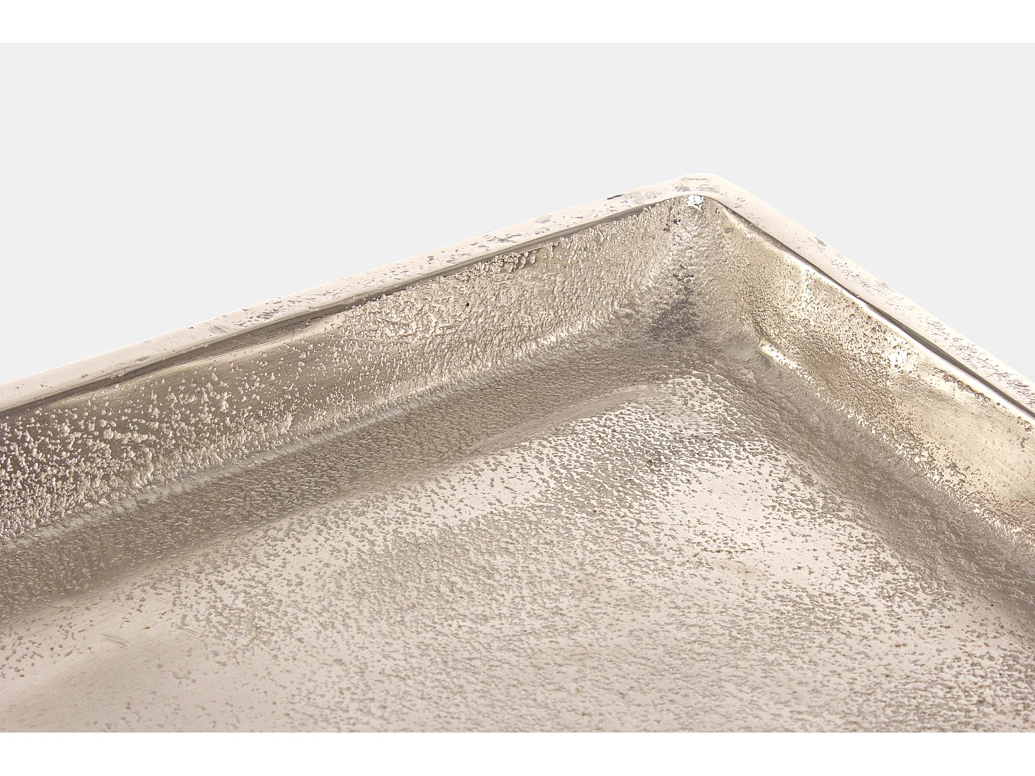 Table basse carrée aluminium et pieds en acier Amina - Lot de 3