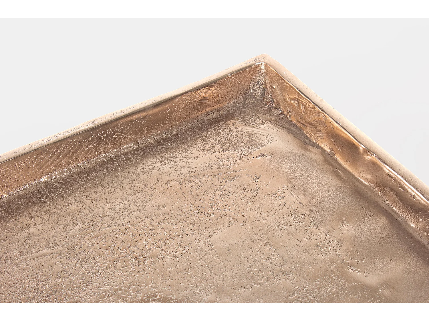 Table basse carrée aluminium et pieds en acier Amina - Lot de 3