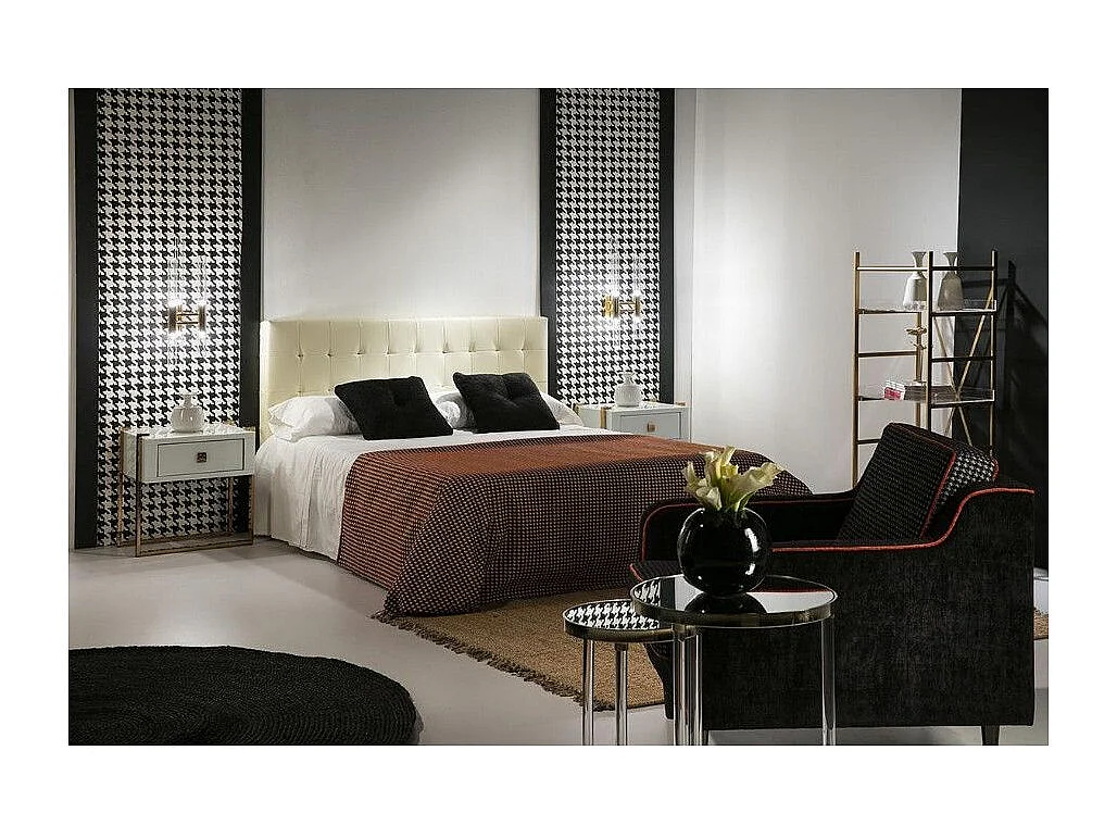 Set de 2 tables gigognes miroir pieds acrylique et métal doré Meli