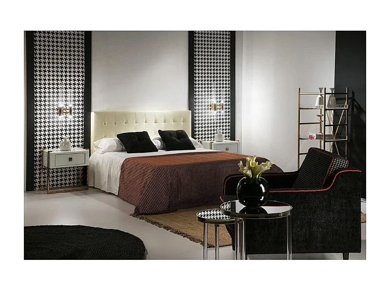 Set de 2 tables gigognes miroir pieds acrylique et métal doré Meli