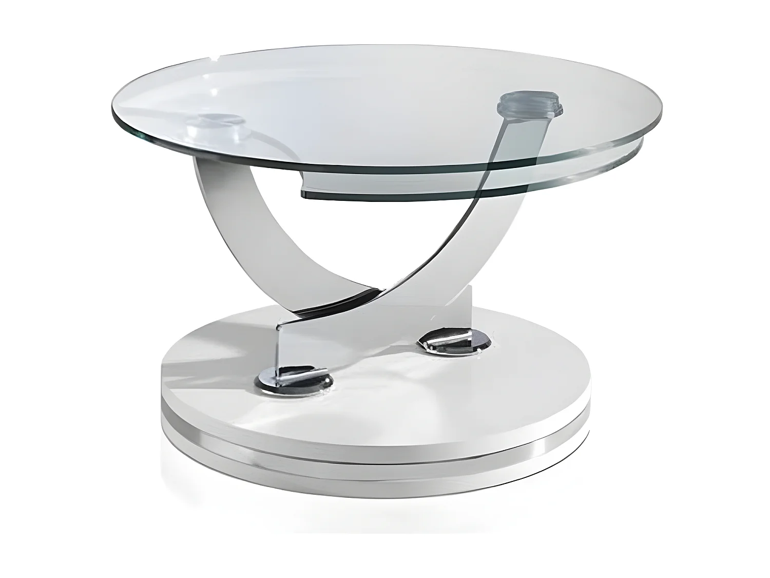 Table basse laquée violet articulée avec mécanisme pivotant synchronisé Modena