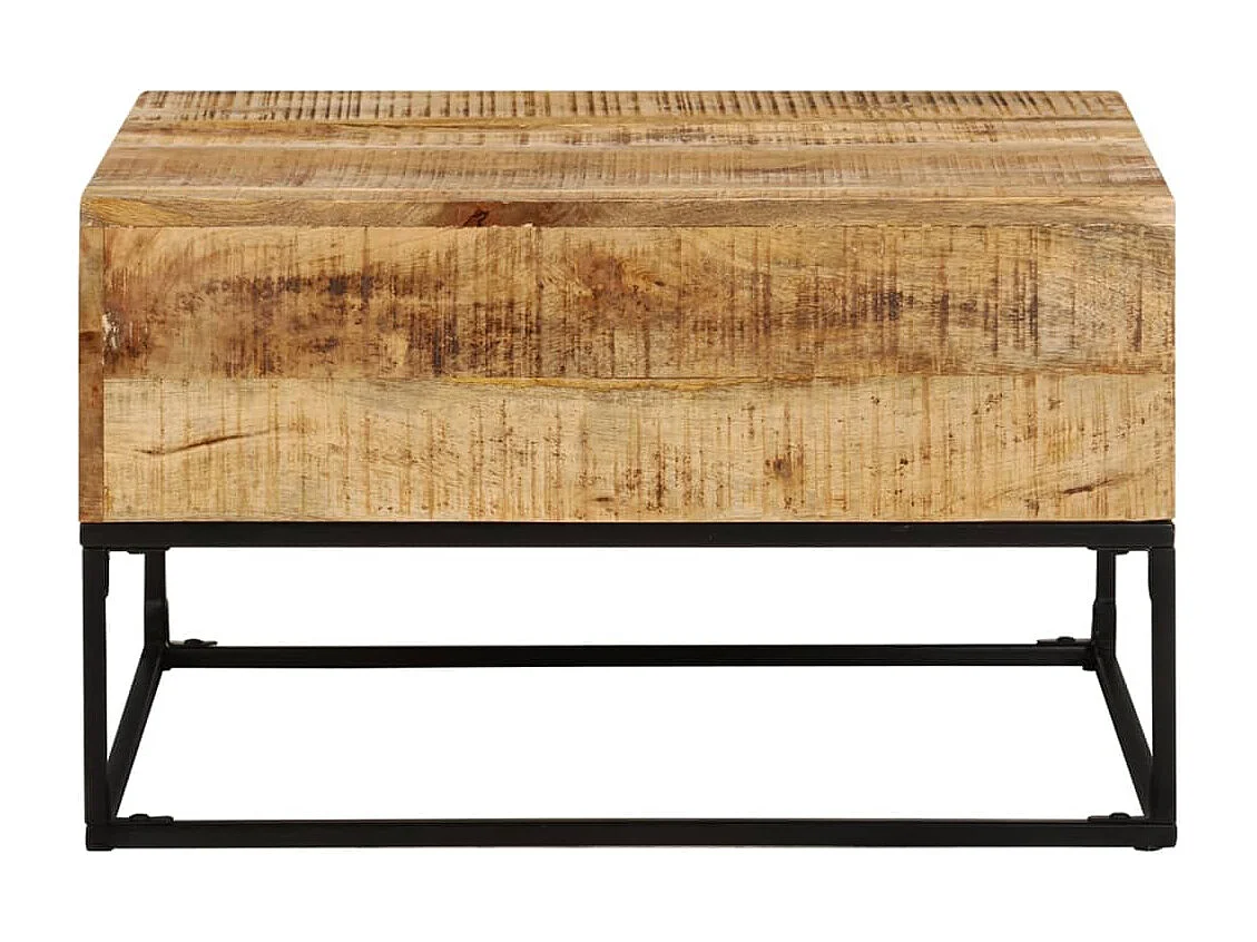 Table basse 68x68x41 Bois de manguier brut