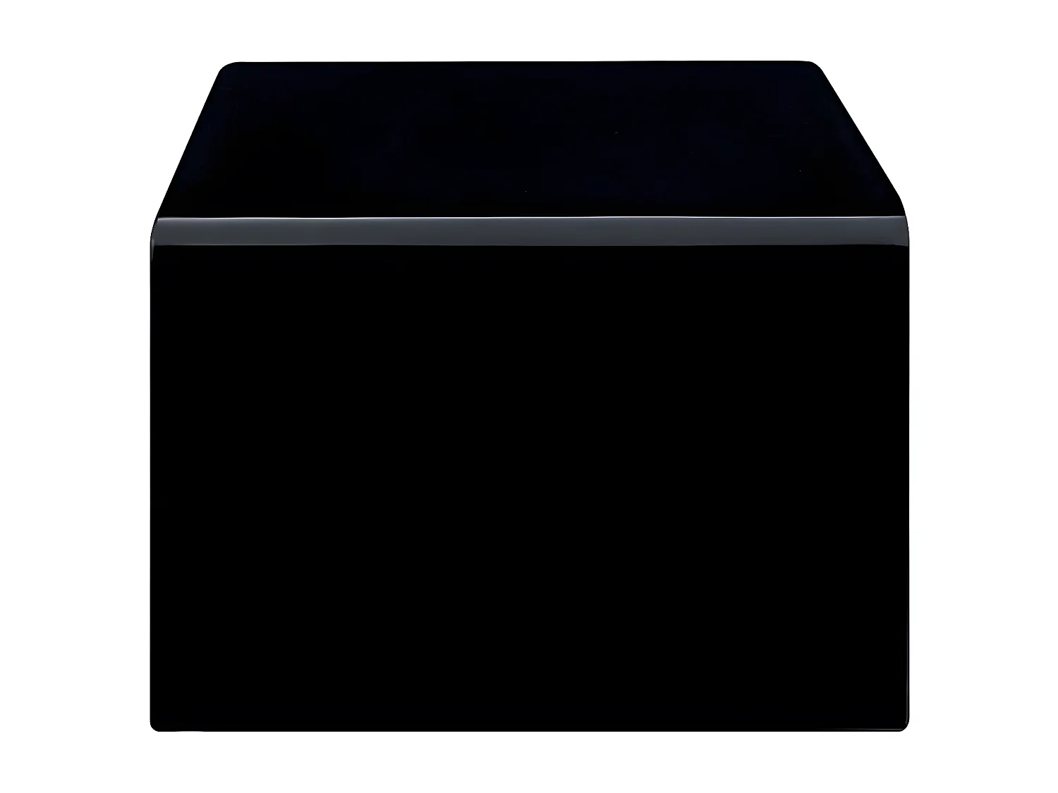 Table basse rectangulaire verre trempé noir Shaimi