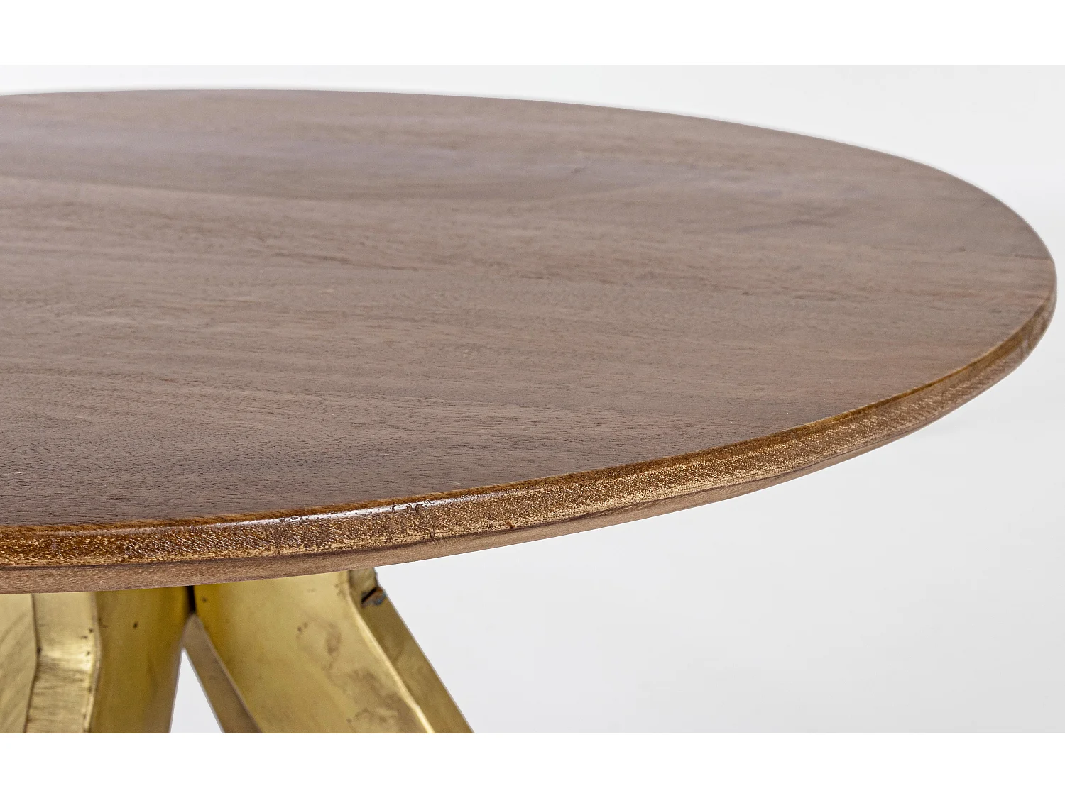 Sam ronde tweekleurige mangohouten salontafel - Set van 2