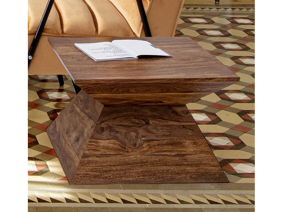 Table basse en bois de sheesham naturel Prya L 58cm