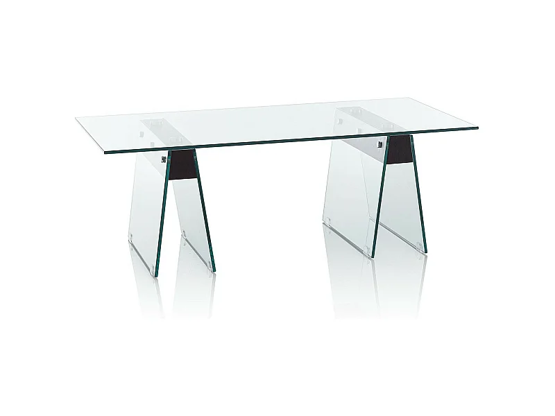 Table basse rectangulaire verre transparent Luisa L 120cm