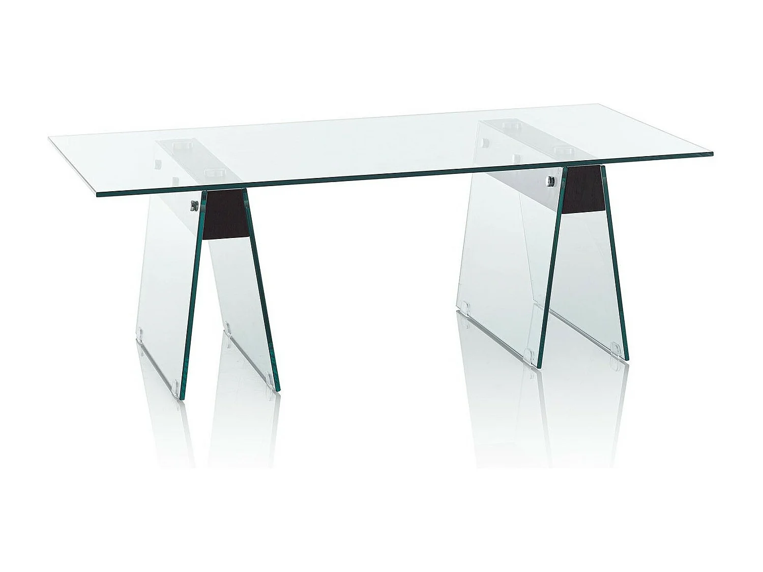 Table basse rectangulaire verre transparent Luisa L 120cm
