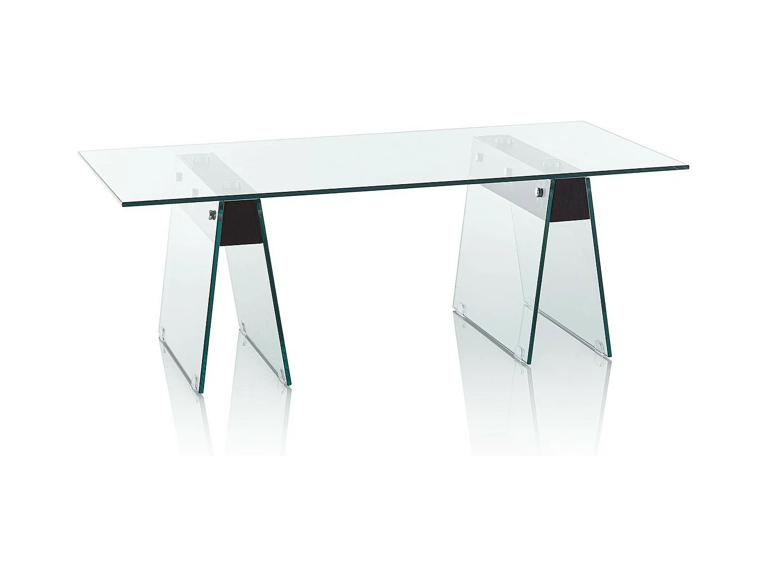 Table basse rectangulaire verre transparent Luisa L 120cm