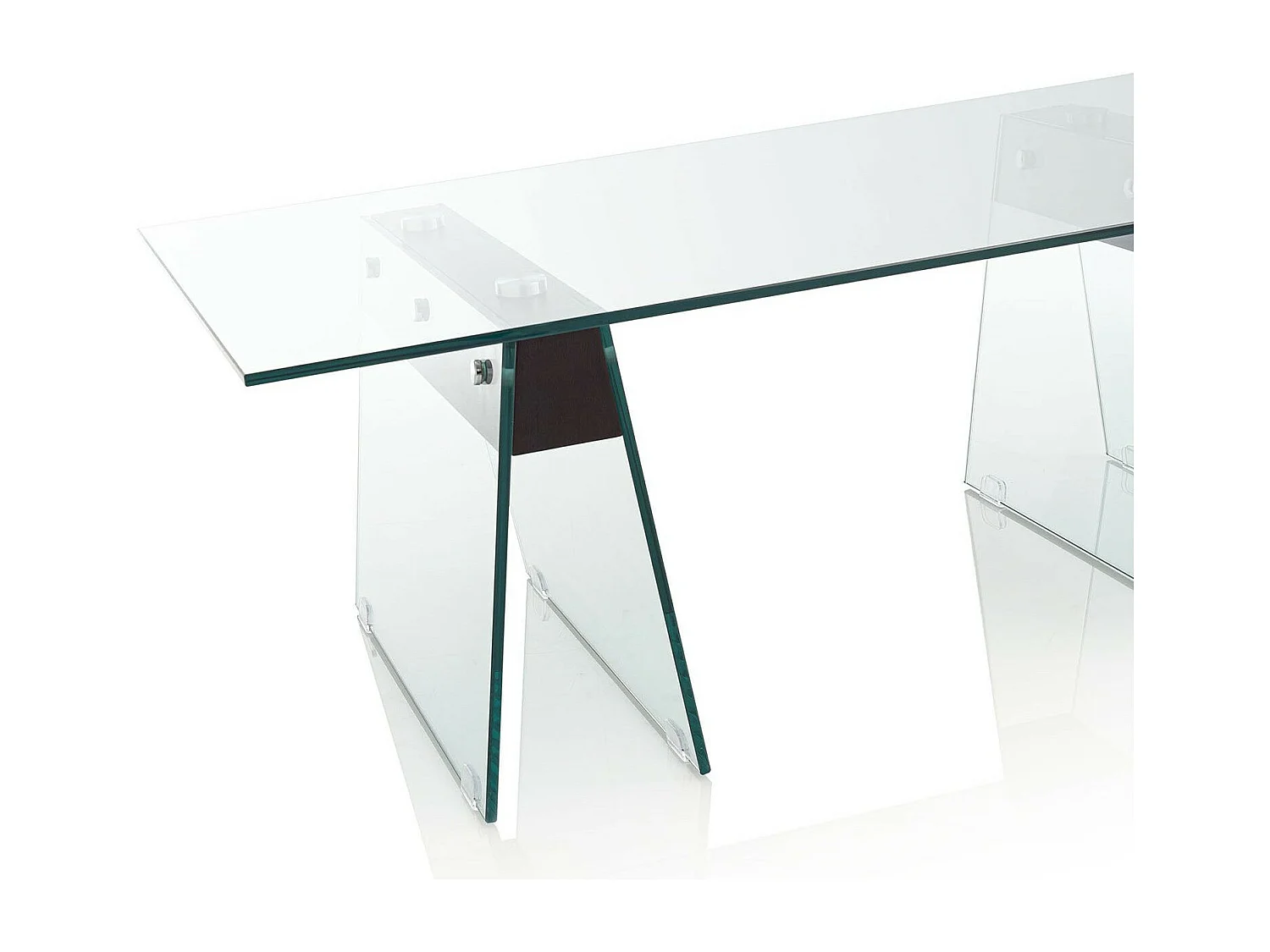 Table basse rectangulaire verre transparent Luisa L 120cm