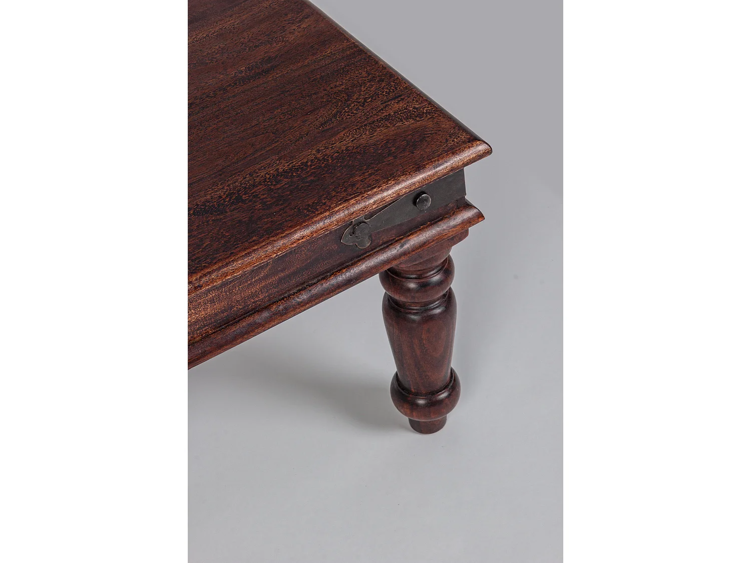 Table basse en bois d'acacia marron foncé Jania - Lot de 2