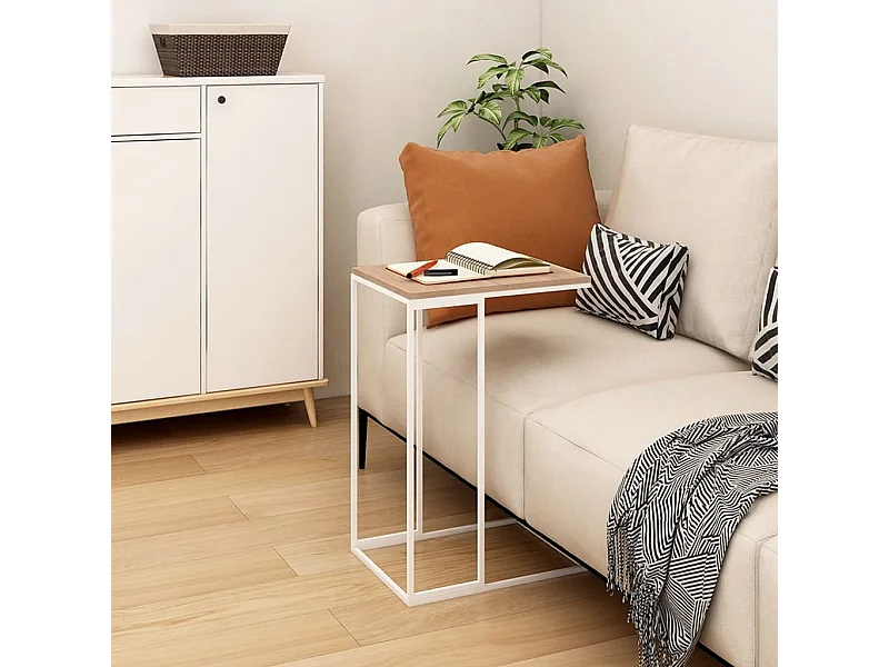 Table d'appoint Blanc 40x30x59