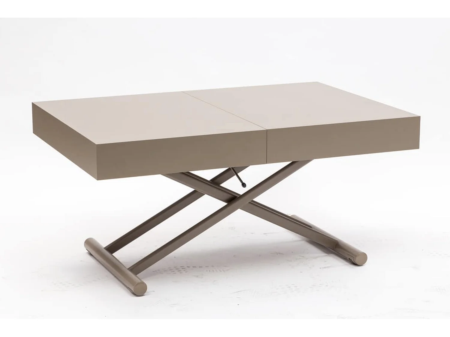 Table basse relevable et extensible blanche Alexandra 120-153-186 et 220cm