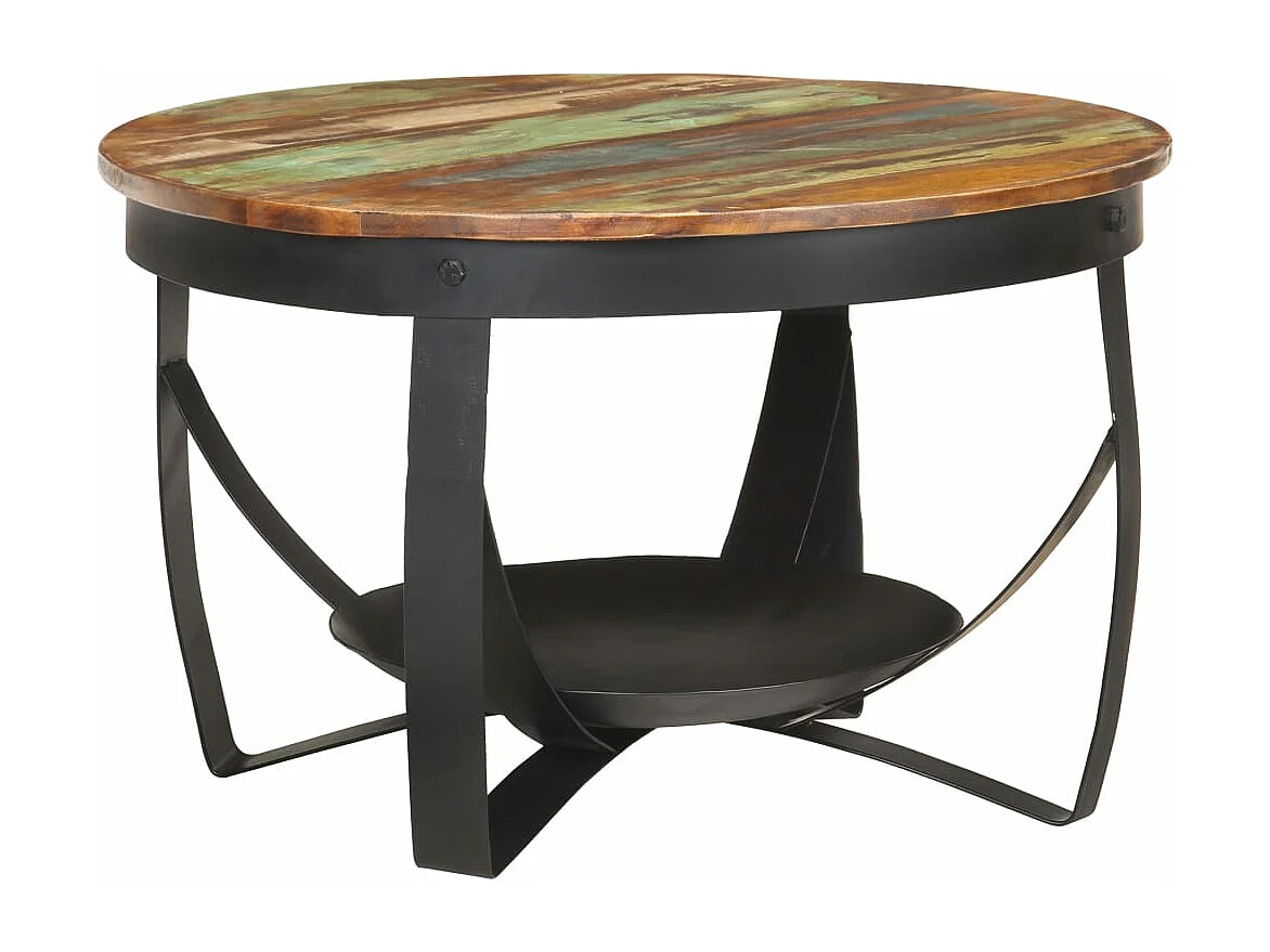 Table basse Ø68x43 Bois de récupération massif