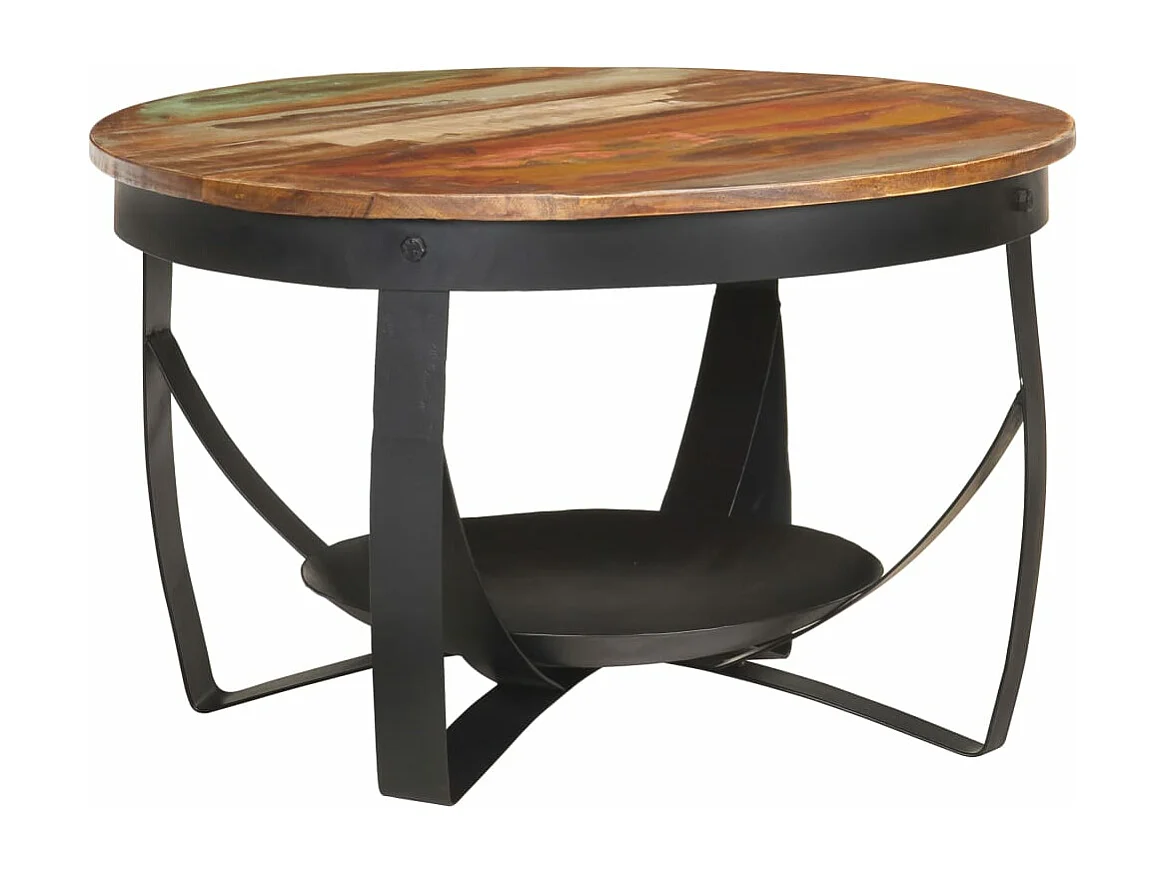 Table basse Ø68x43 Bois de récupération massif