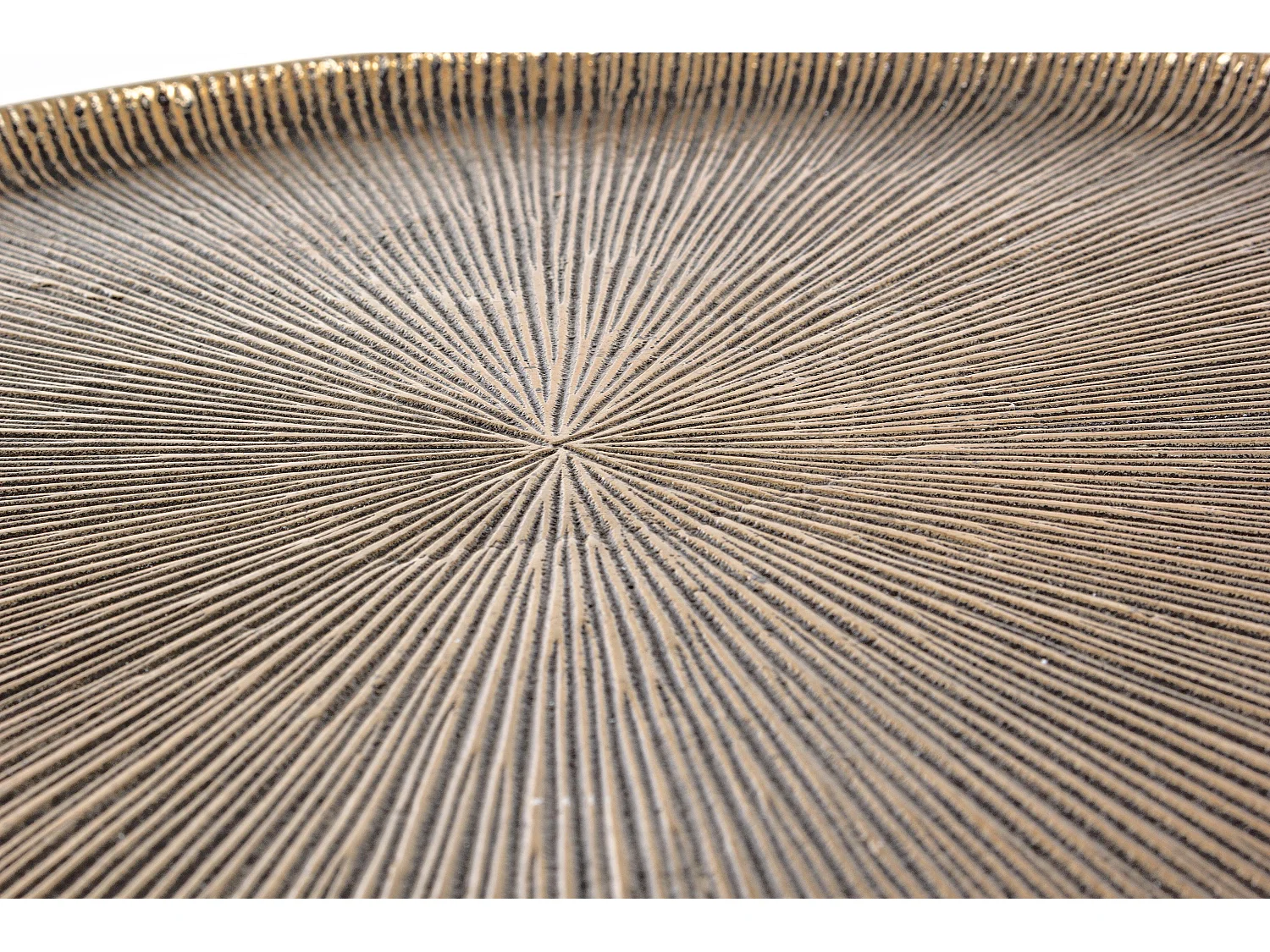 Table basse ronde en aluminium et pieds noir Ama - Lot de 3