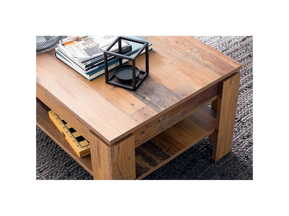 trendteam Wohnzimmertisch Couchtisch Sofatisch Holztisch Old Wood 110 x 47 x 65 cm