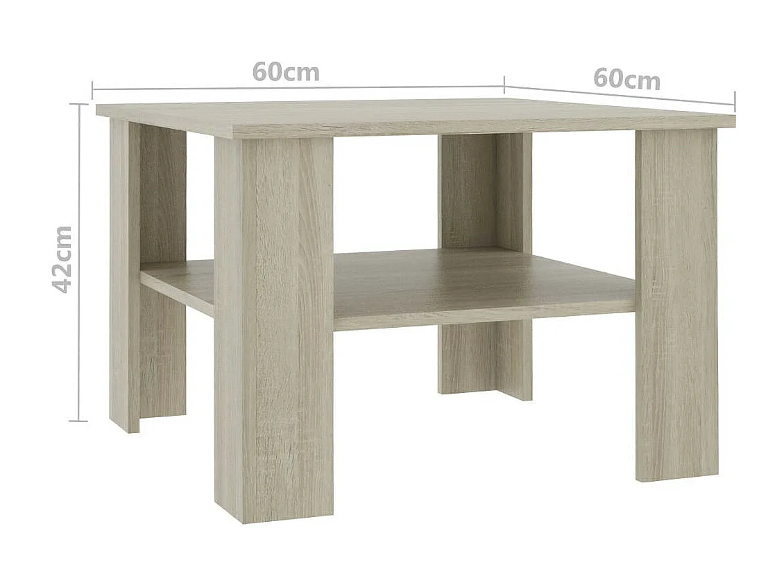 Table basse Chêne sonoma 60 x 60x42