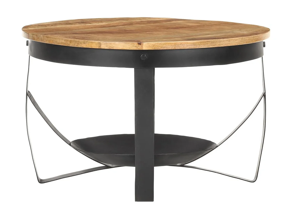 Table basse Ø68x43 Bois de manguier brut