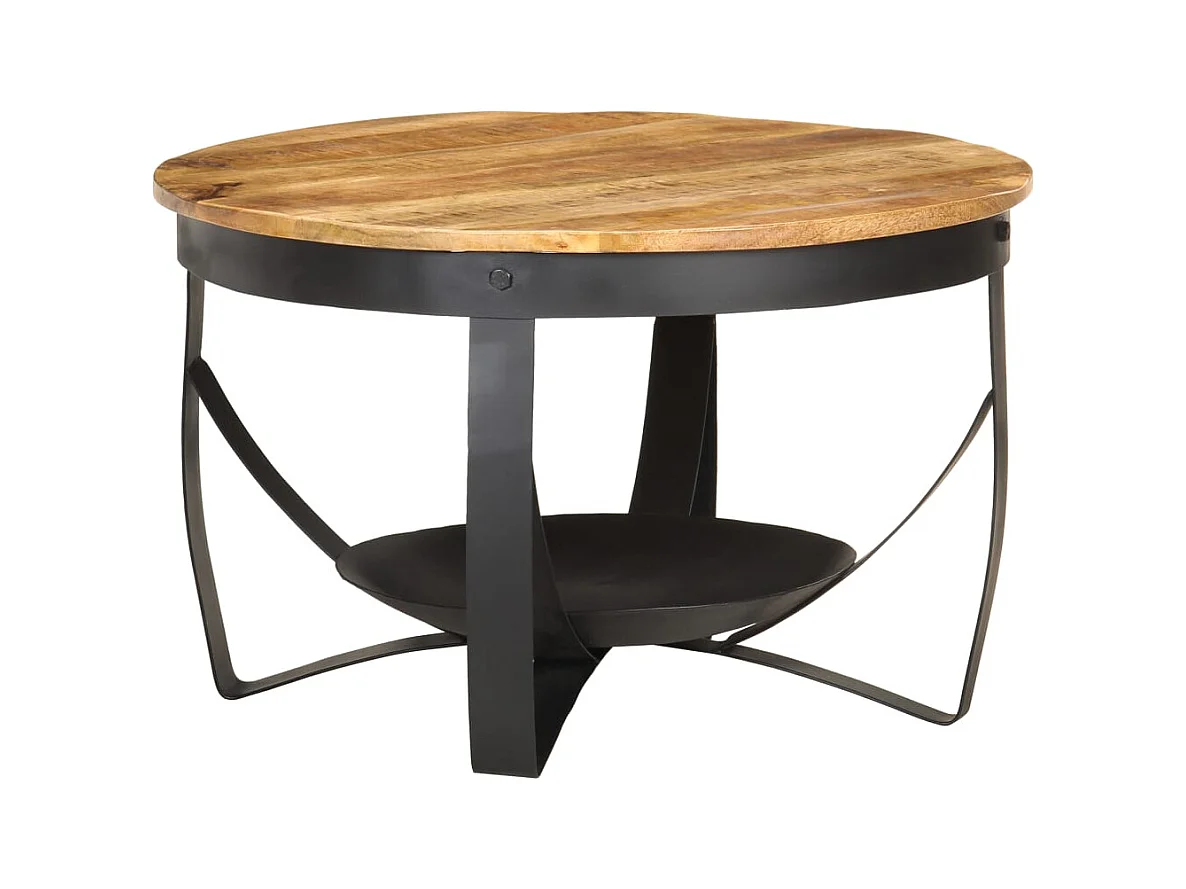 Salontafel Ø 68x43 cm ruw mangohout