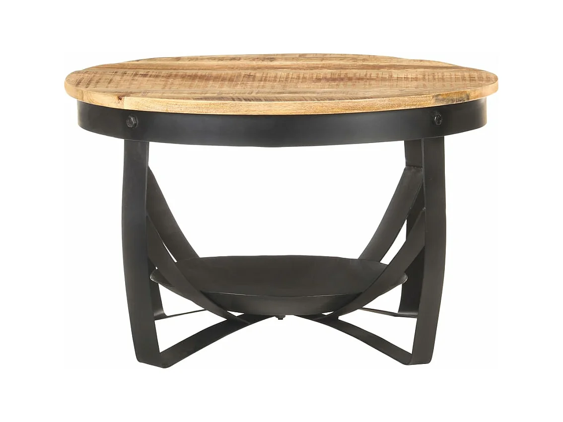 Salontafel Ø 68x43 cm ruw mangohout