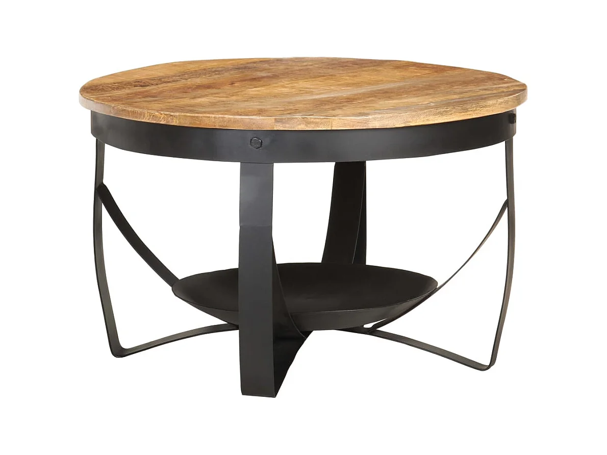 Salontafel Ø 68x43 cm ruw mangohout
