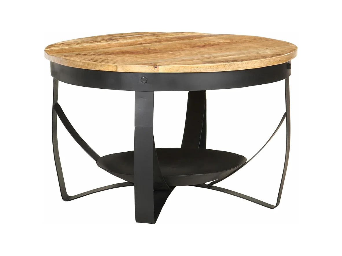Salontafel Ø 68x43 cm ruw mangohout