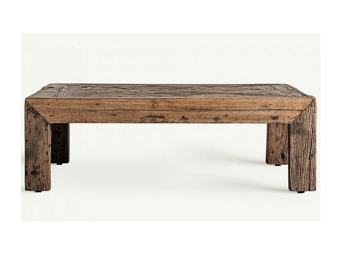 Table basse carrée bois massif recyclé Wader 100cm