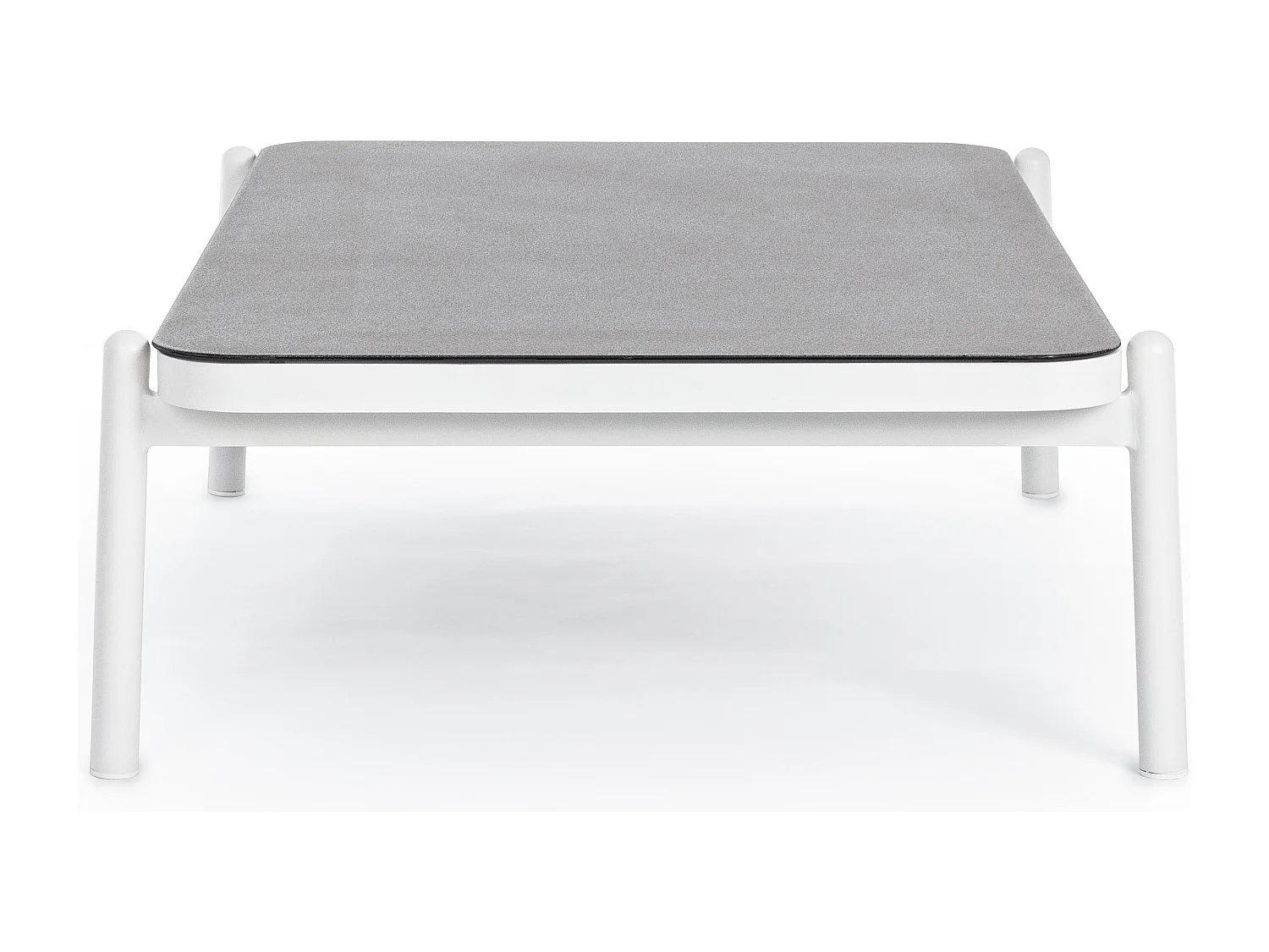 Table basse de jardin verre trempé bicolore Jim L 120cm