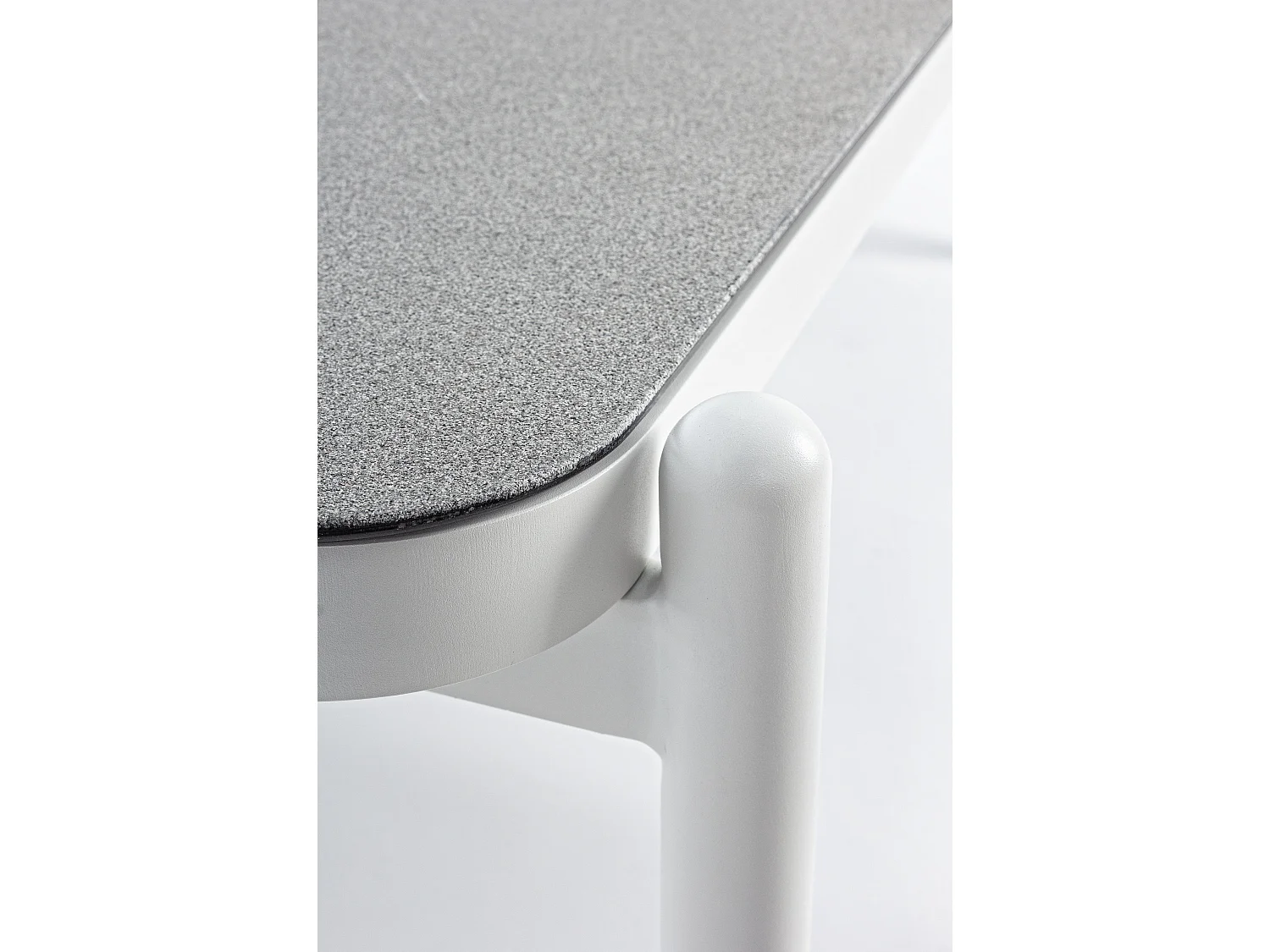 Table basse de jardin verre trempé bicolore Jim L 120cm