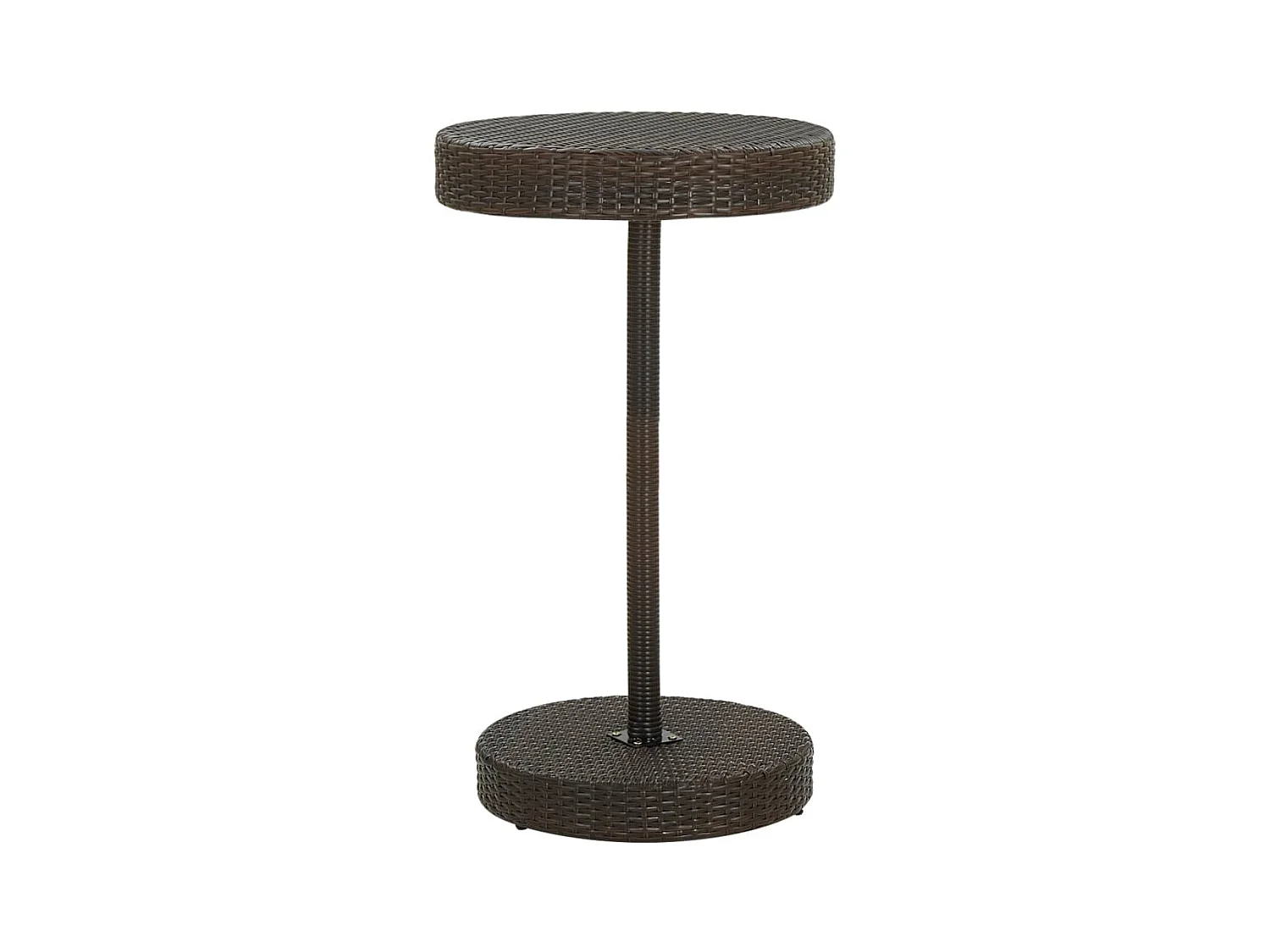 Table de jardin Marron 60,5x106 Résine tressée