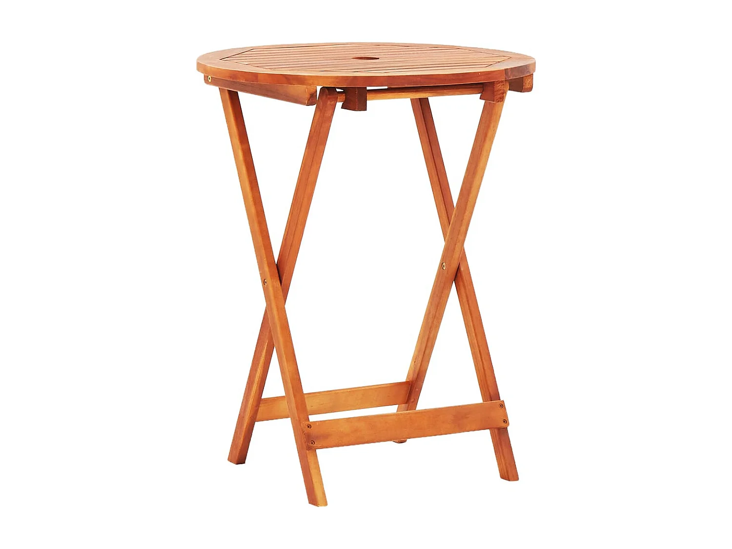Table de jardin pliable Ø60x75 Bois d'eucalyptus solide