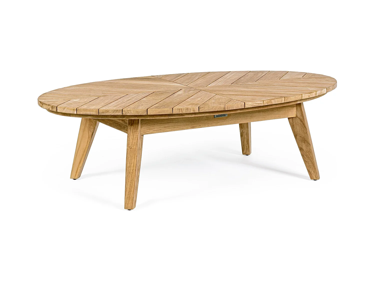 Table basse de jardin ovale en bois naturel Séla L 120cm
