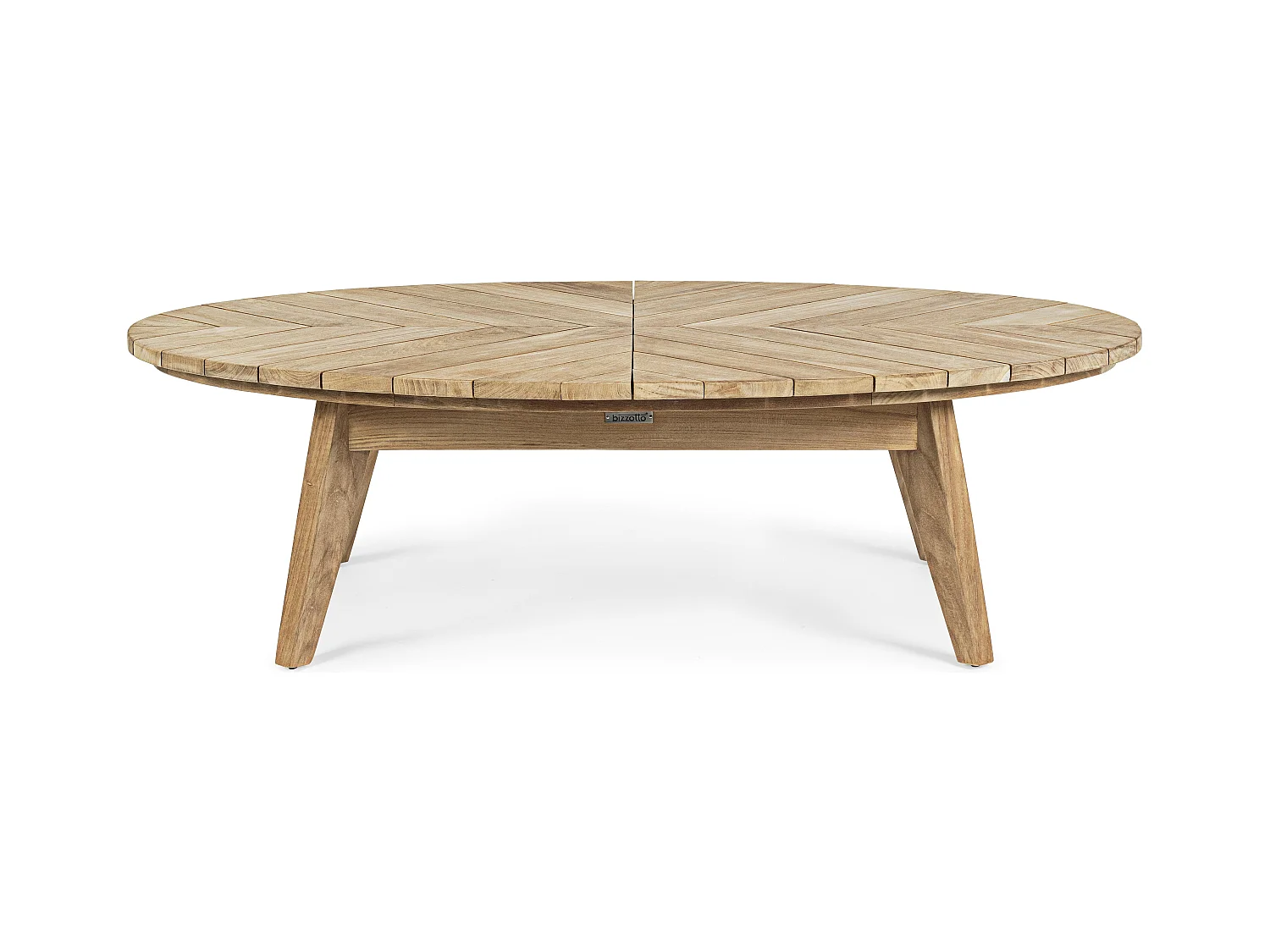 Table basse de jardin ovale en bois naturel Séla L 120cm