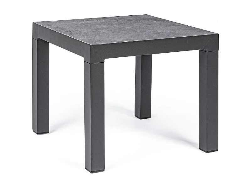 Table d'appoint de jardin carré céramique noir Keman L 50cm