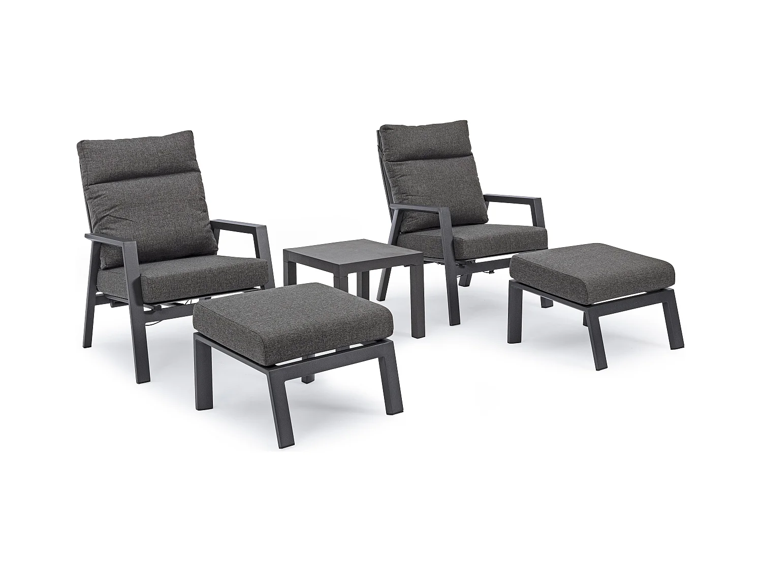 Table d'appoint de jardin carré céramique noir Keman L 50cm