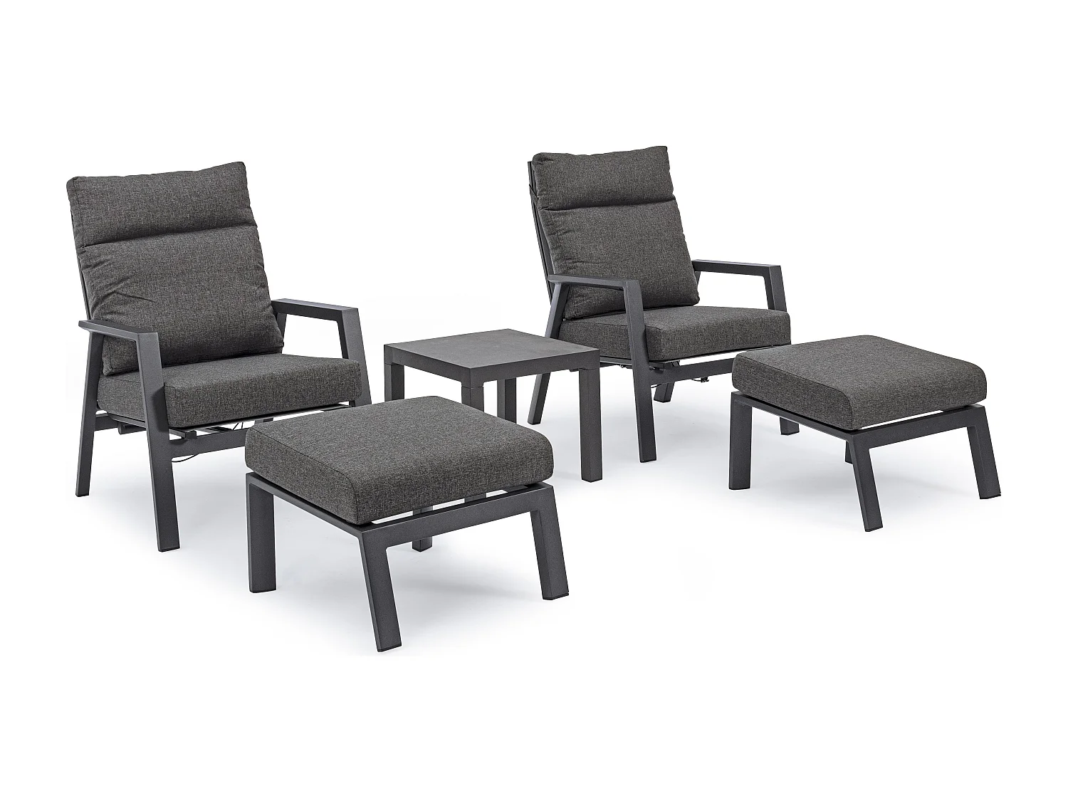 Table d'appoint de jardin carré céramique noir Keman L 50cm