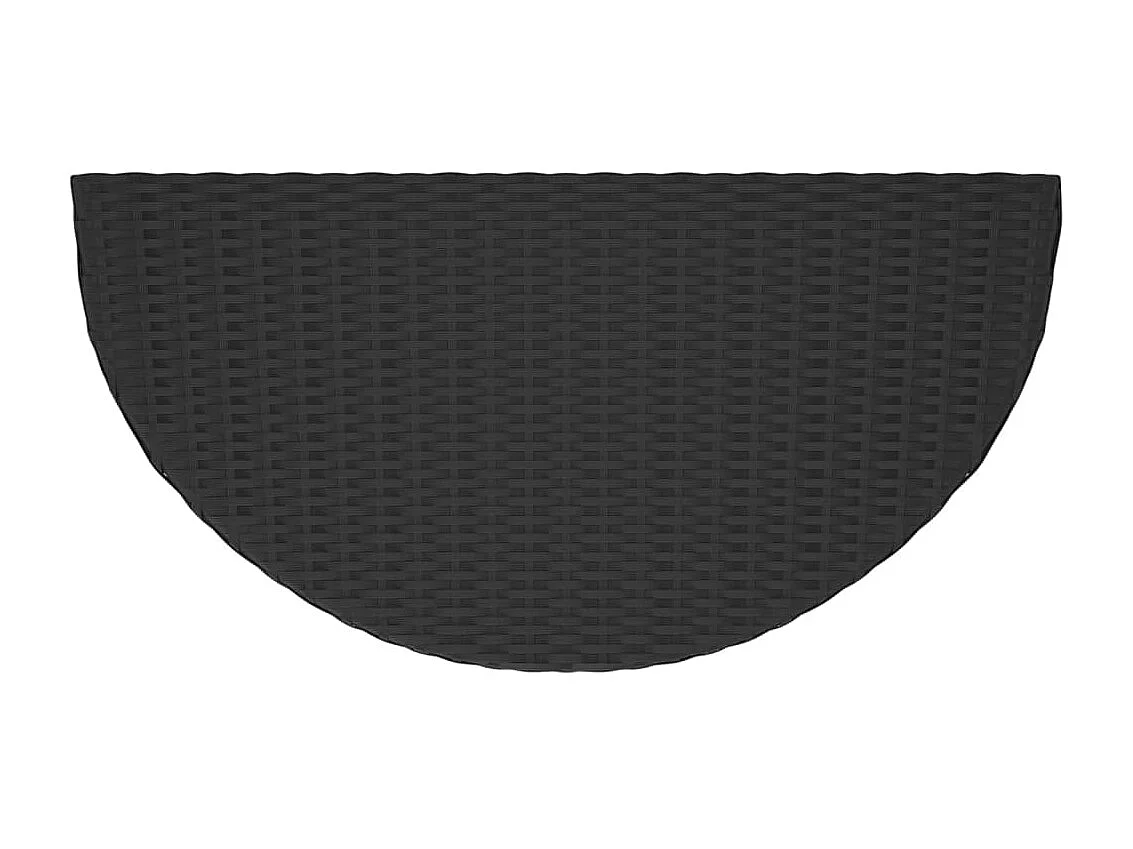 Table de jardin Noir 100x50x75 Résine tressée