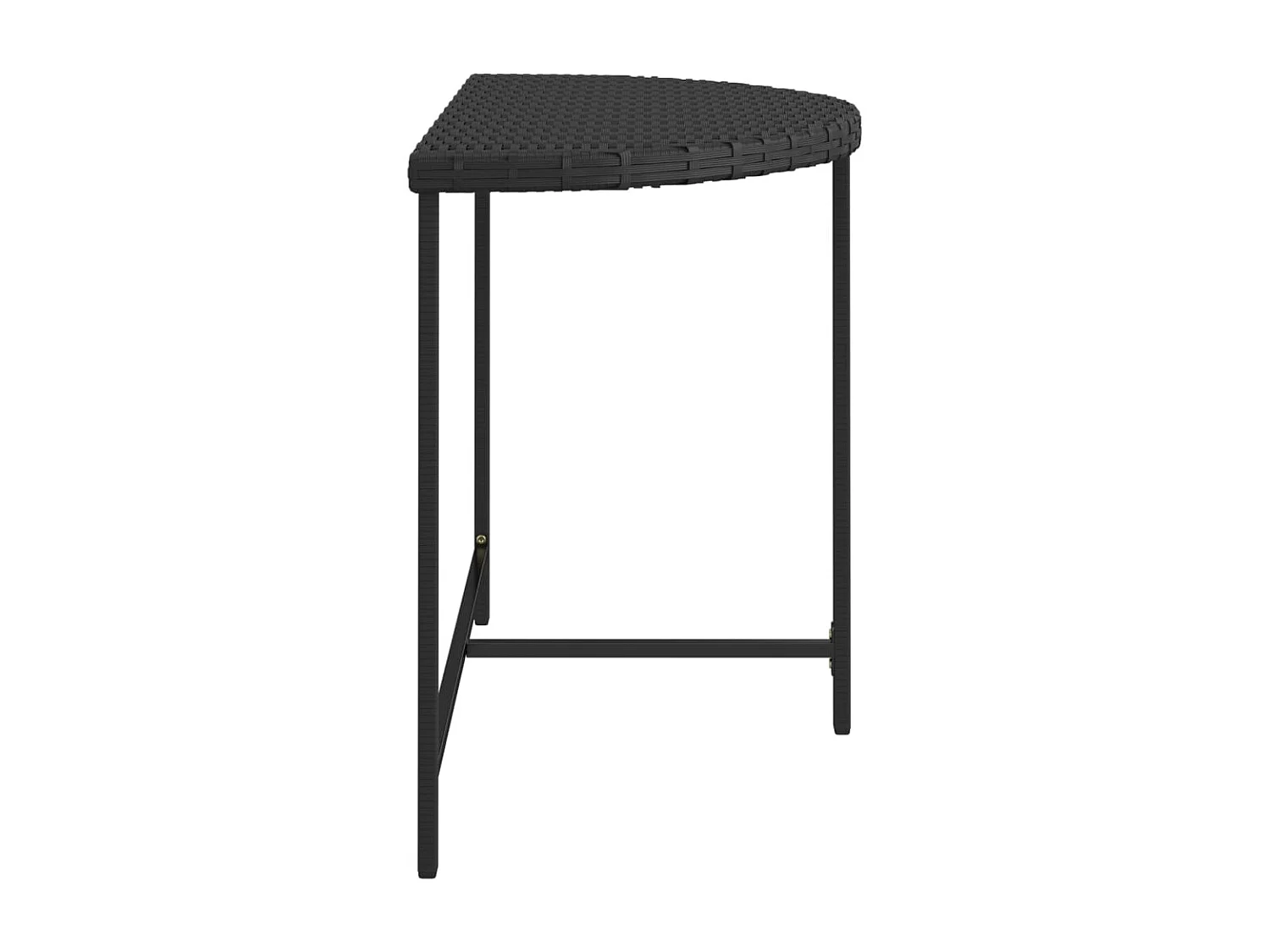 Table de jardin Noir 100x50x75 Résine tressée