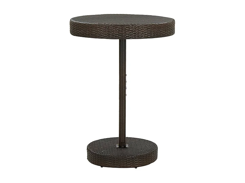 Table de jardin Marron 75,5x106 Résine tressée