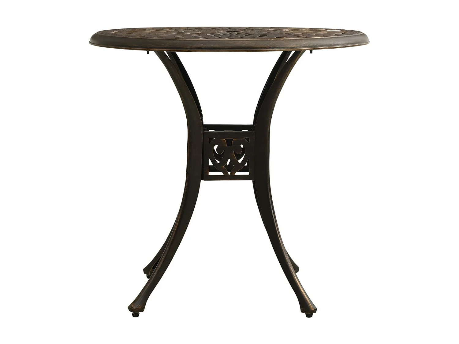 Table de jardin Bronze 78x78x72 Aluminium coulé