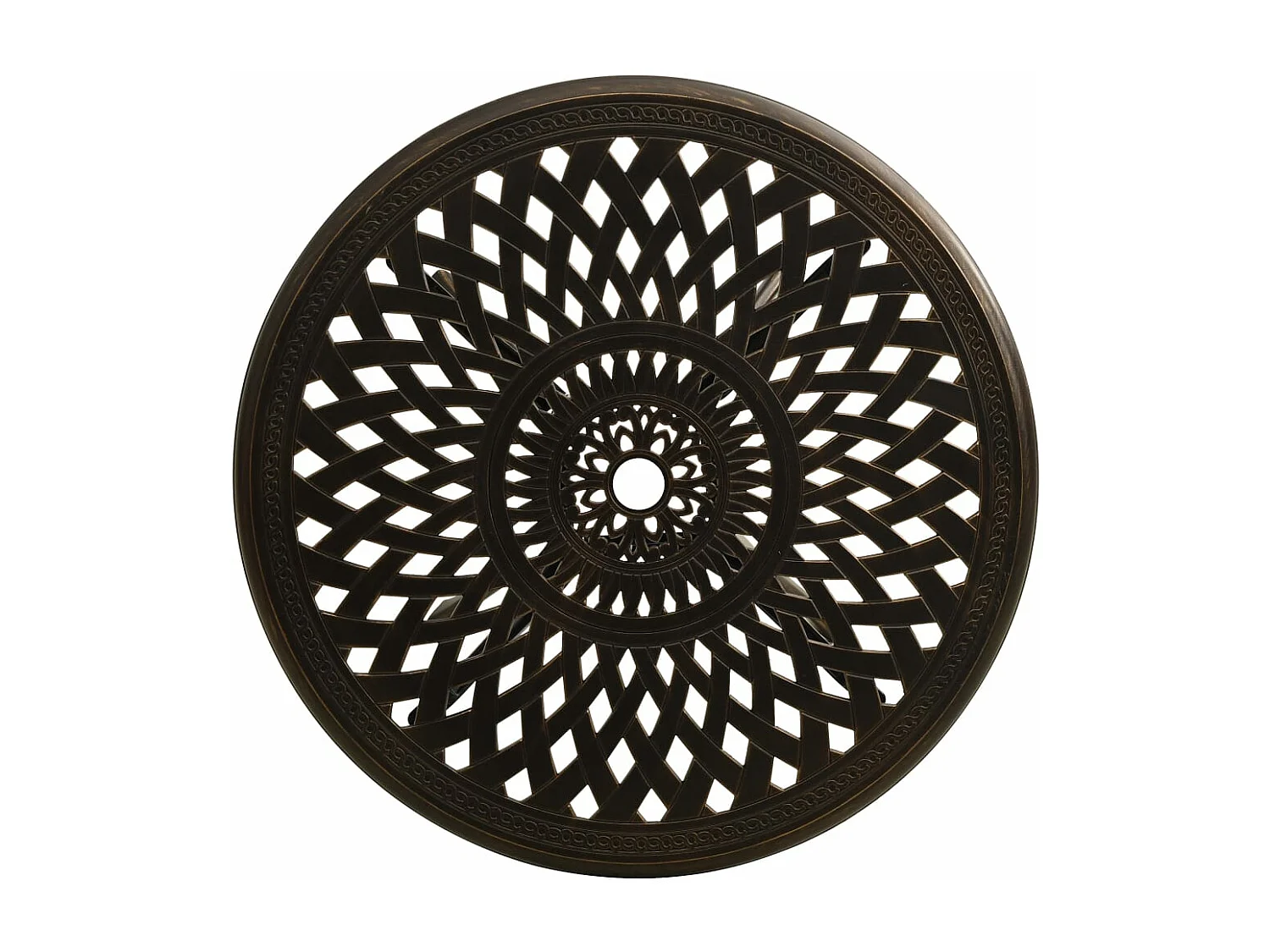 Table de jardin Bronze 78x78x72 Aluminium coulé