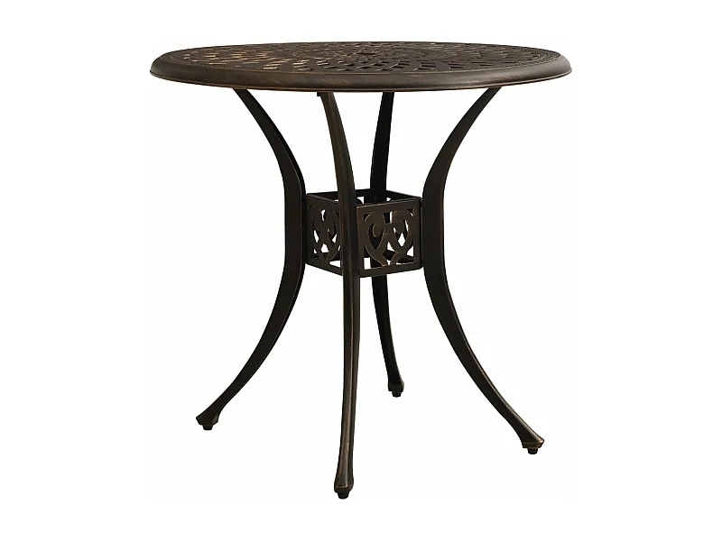 Table de jardin Bronze 78x78x72 Aluminium coulé