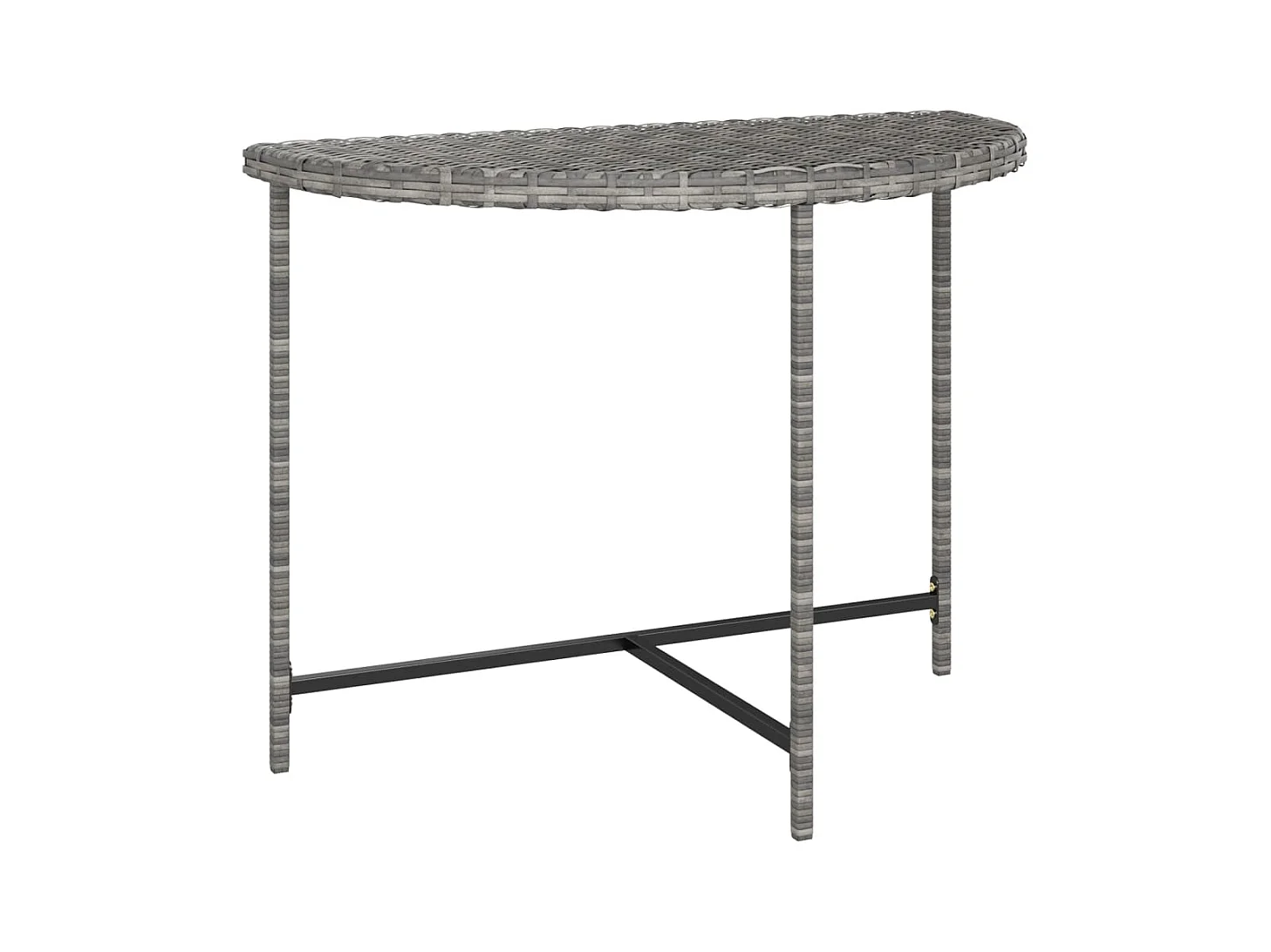 Table de jardin Gris 100x50x75 Résine tressée