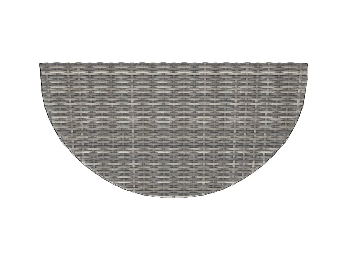 Tuintafel 100x50x75 cm poly rattan grijs